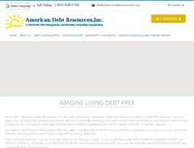 Tablet Screenshot of americandebtresources.com